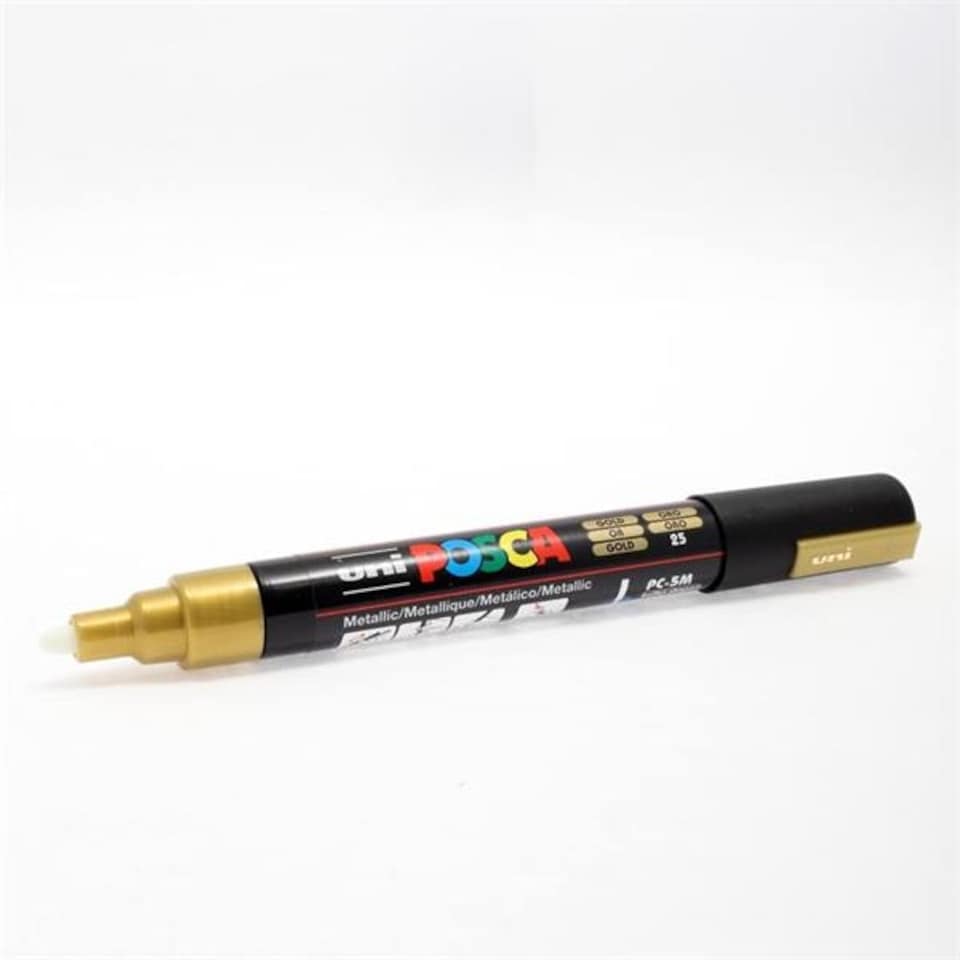 image 1 of Gold Uni Posca Pc-5M Medium Bullet Tip Permanent Marker