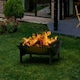 image 2 of Primrose Chic Steel Hex Metal Black Outdoor Fire Pit 58cm