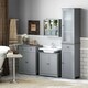 image 9 of HOMCOM Wall Mounted Mirror Cabinet with Storage Shelf Bathroom Cupboard Double Door Grey