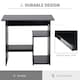image 5 of HOMCOM Compact Small Computer Table Wooden Desk Keyboard Tray Storage Black