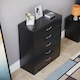 image 5 of Vida Designs Riano 5 Drawer Chest of Drawers Bedroom Storage, Black