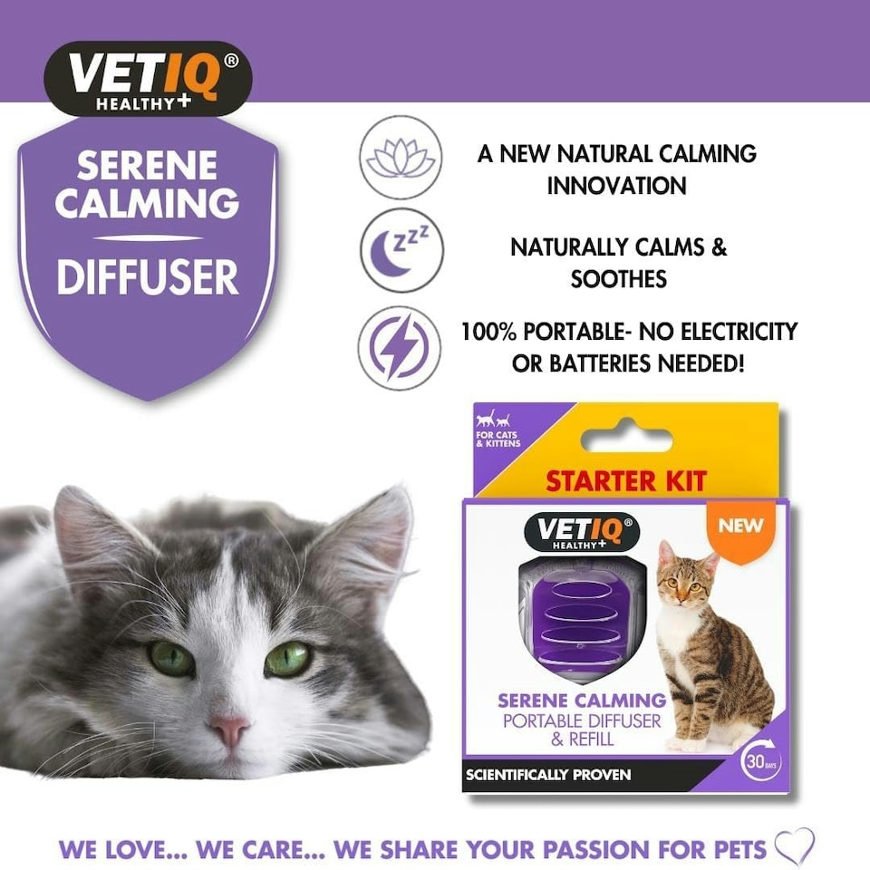 image 1 of VETIQ Serene Calming Portable Diffuser & Refill 6ML