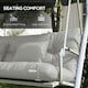 image 5 of Outsunny Outdoor Seat Cushions Back Cushion with 2 Pillows, Water Repellent Seat Pads for 3-Seater Chair, Swing, Sofa 
