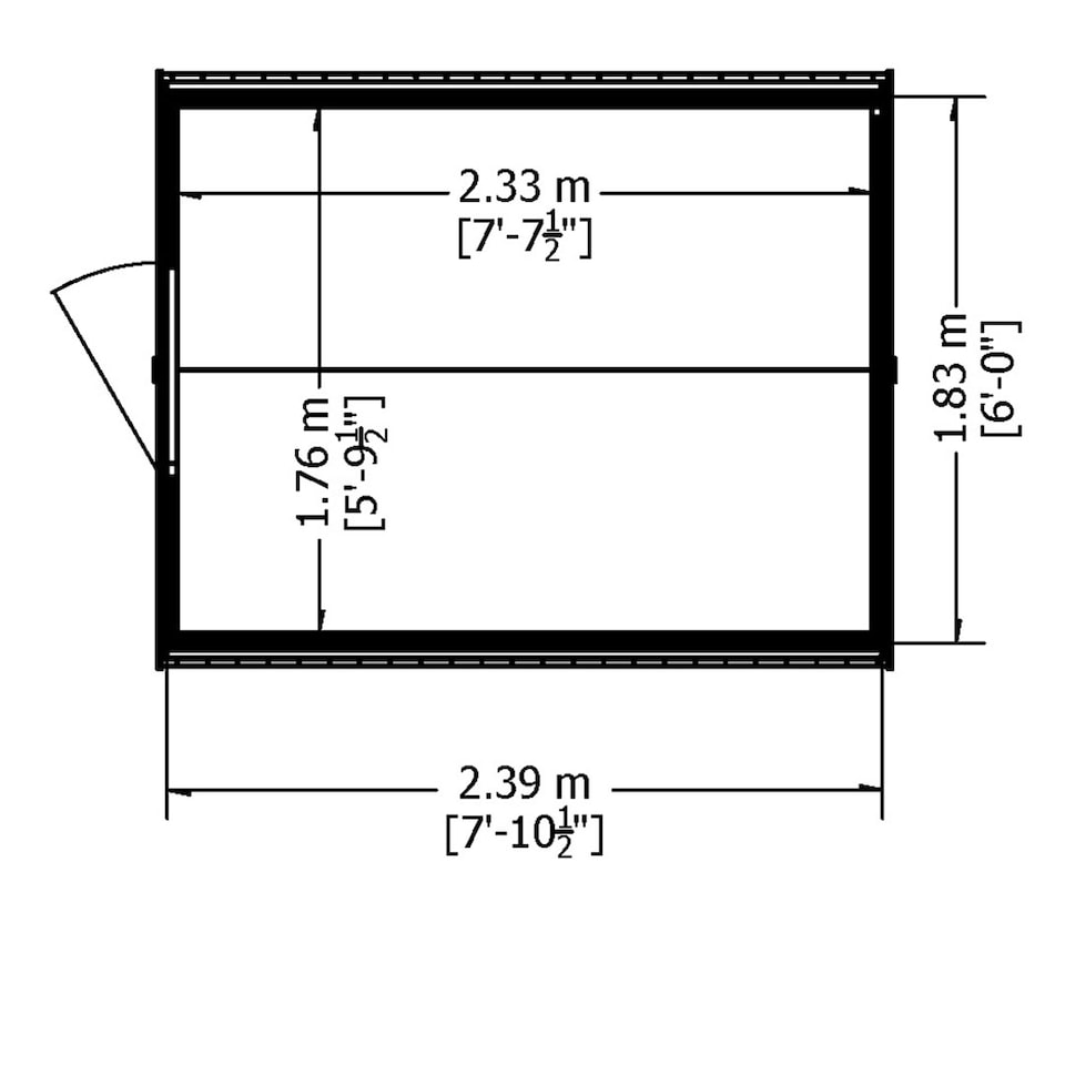 image 1 of Overlap 8 x 6 Feet Pressure Treated Value Range Shed Single Door | Grey