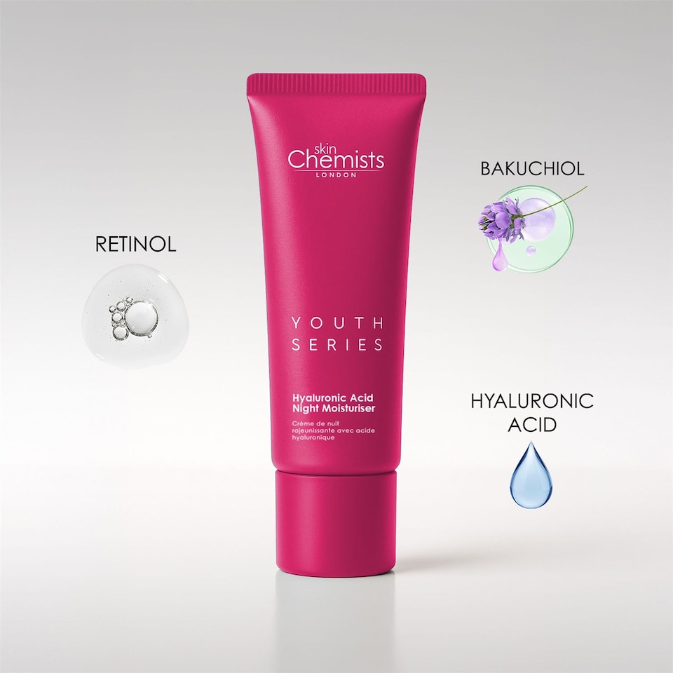 image 1 of skinChemists Retinol & Bakuchiol Anti-Ageing Night Moisturiser 50ml for Cell Regeneration and Fine Lines