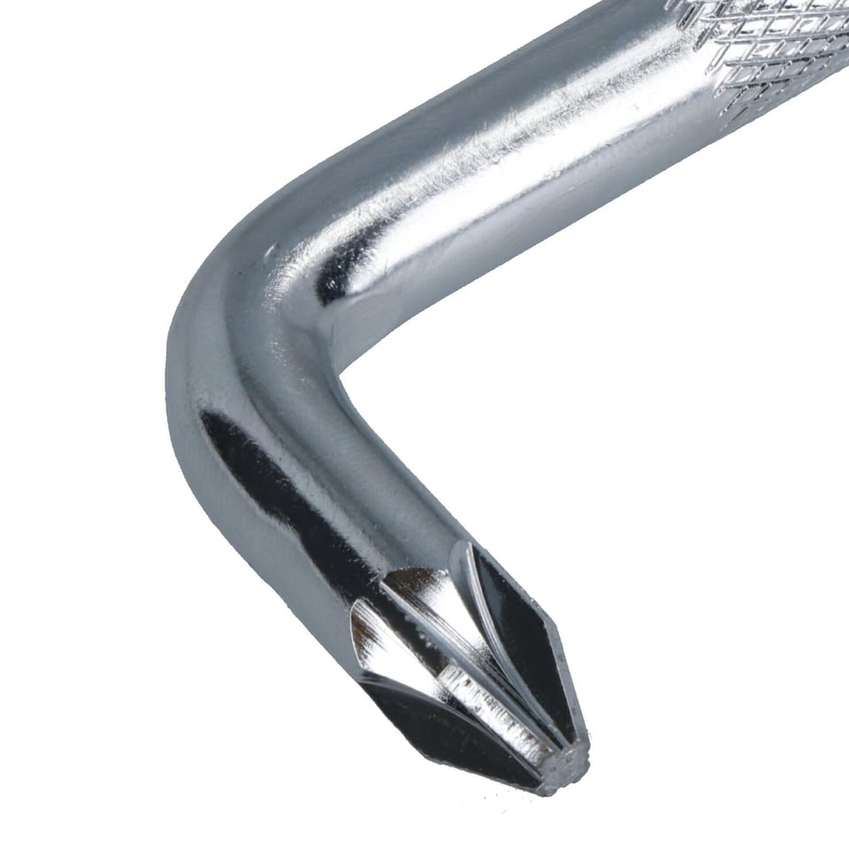 image 1 of 4pc Offset Angle Screwdriver Set Cranked Bent Handle TE266