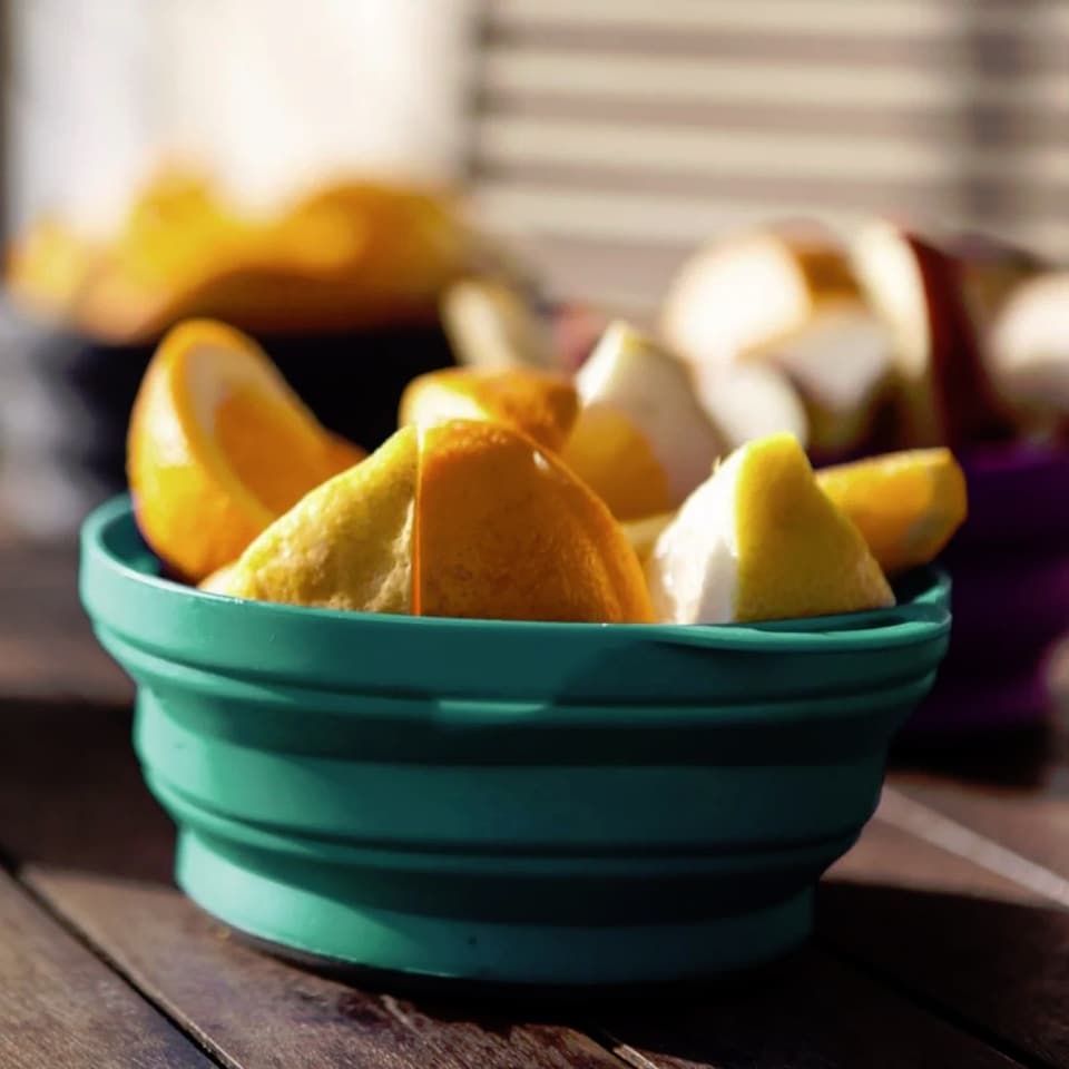 image 1 of Lifeventure Ellipse Silicone Collapsible Bowl - Teal