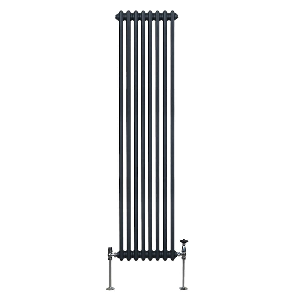 image 1 of Traditional 2 Column Radiator 1800 x 382mm Anthracite Grey