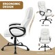 image 5 of Yaheetech Faux Leather Executive Office Chair with Ergonomic High Back | White