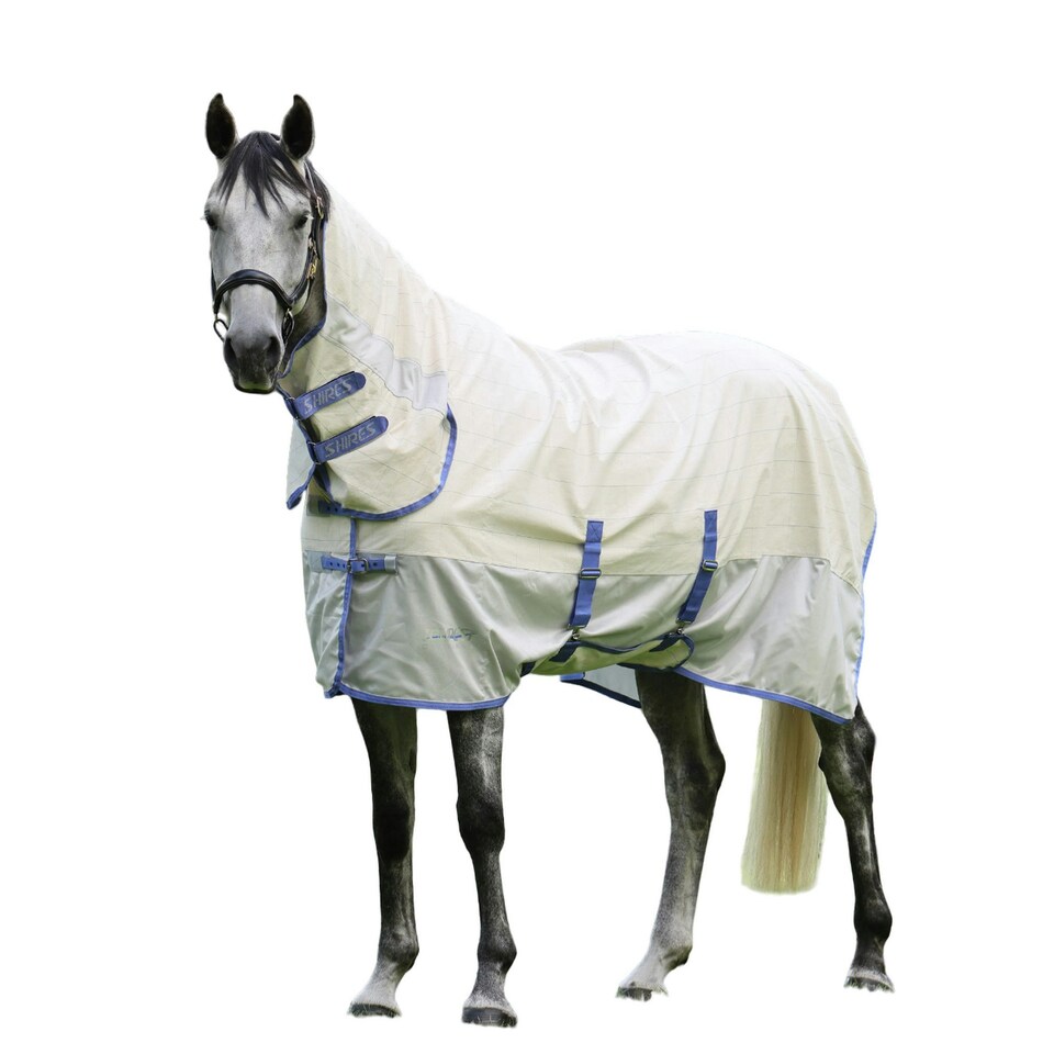 image 1 of Tempest Mesh Summer Horse Fly Rug - Grey - 84in