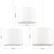image 7 of ValueLights 3 Pack Modern Cream Drum Pendant Ceiling Light Shades With Diffusers