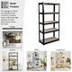 image 5 of Home Vida 5 Tier Garage Shelf Heavy Duty Boltless Shelving Storage Unit, Black