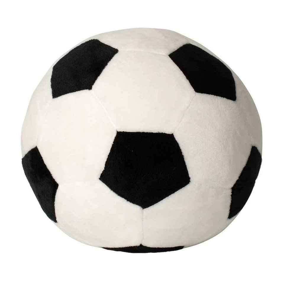 image 1 of Mumbles Zippie Football Plush Toy - White/Black - One Size