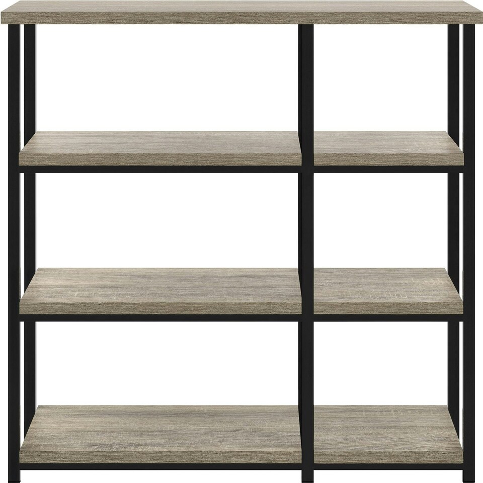 image 1 of Elmwood Bookcase Distressed Grey Oak 9650096PCOMUK Grey | Distressed Grey Oak