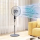 image 2 of HOMCOM 16 Oscillation Cooling Fan with Remote Adjustable Height