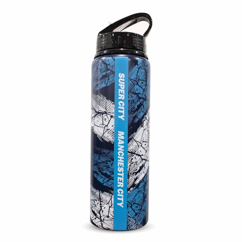 image 1 of Manchester City FC Print Water Bottle, Water Bottles, Sports, Gift