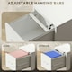image 3 of HOMCOM 4 Drawer Filing Cabinet Steel File Cabinet for A4 Letter Size White 