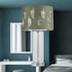 image 7 of Set of 2 Aura - Chrome Table Lamps with Sage Green Fern Shades Chrome | Green
