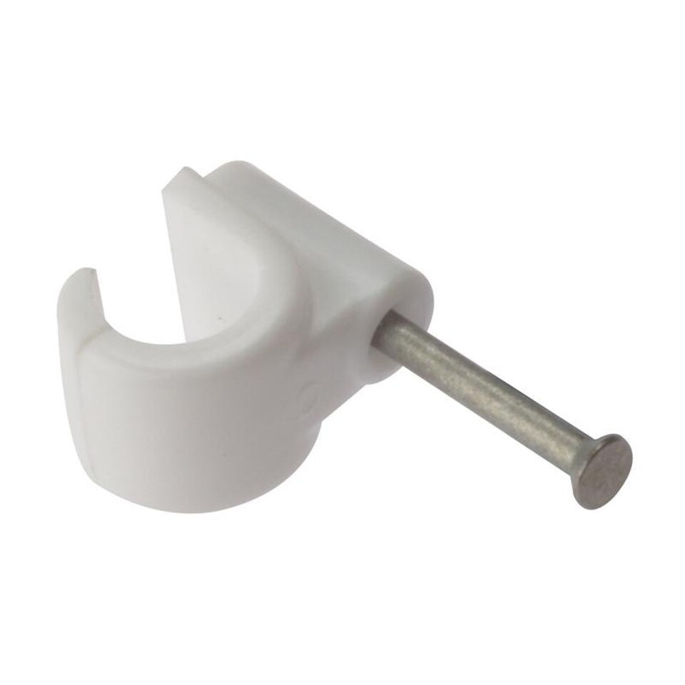 Forgefix Pipe Clips With Masonry Nail - Multi Colour - 11mm