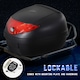 image 7 of HOMCOM 24L Motorcycle Trunk Hard Tail Bike Top Box Rack Mount Luggage Helmet Storage Carrier Case Universal Scooter w/Keys & Plate