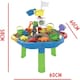 image 8 of 40-Piece Sand & Water Activity Table - 3 Compartments with Water Blaster & Toys - Outdoor Play Multi