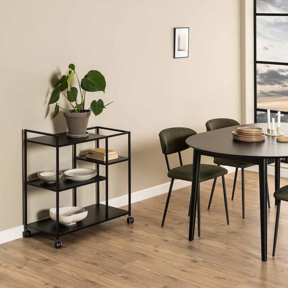 image 1 of Newcastle Serving Trolley in Matt Black