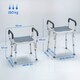 image 7 of HOMCOM Rust-Free Aluminium Bath Chair with Adjustable Height