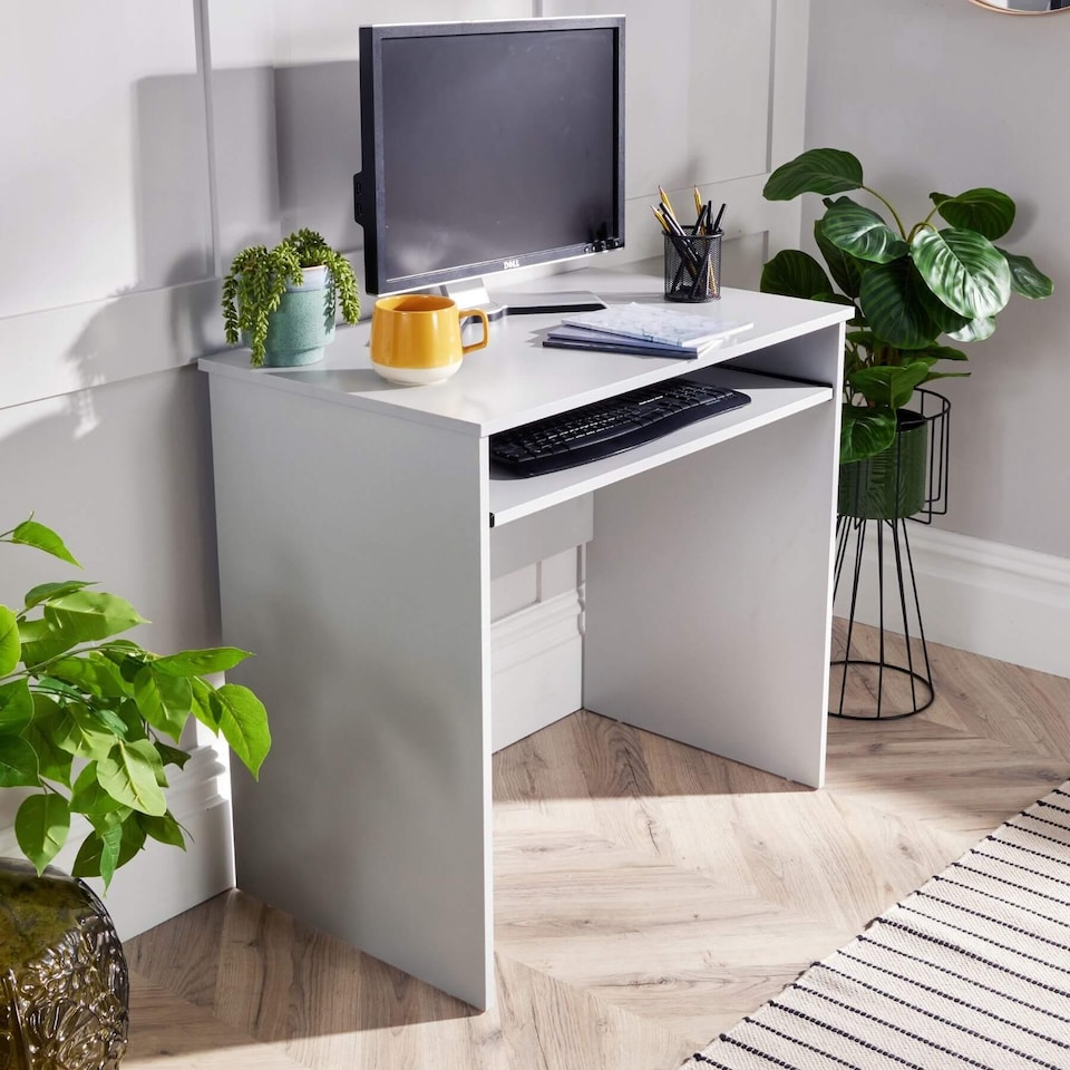 image 1 of Computer Desk PC Laptop Table Home Office Study Workstation | Grey
