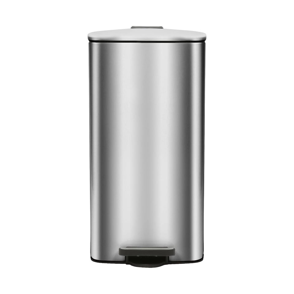 image 1 of Harbour Housewares Square Stainless Steel Kitchen Pedal Bin - 30L - Chrome | Silver | Chrome