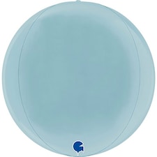 Pastel Blue 4D Globe Foil Helium Balloon 29cm / 11 in
