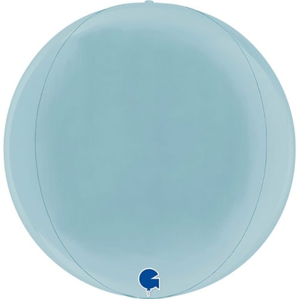 Pastel Blue 4D Globe Foil Helium Balloon 29cm / 11 in