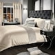 image 2 of Intimates Crushed Velvet Panel Duvet Cover & Pillowcase Set Red | Raspberry | Super King