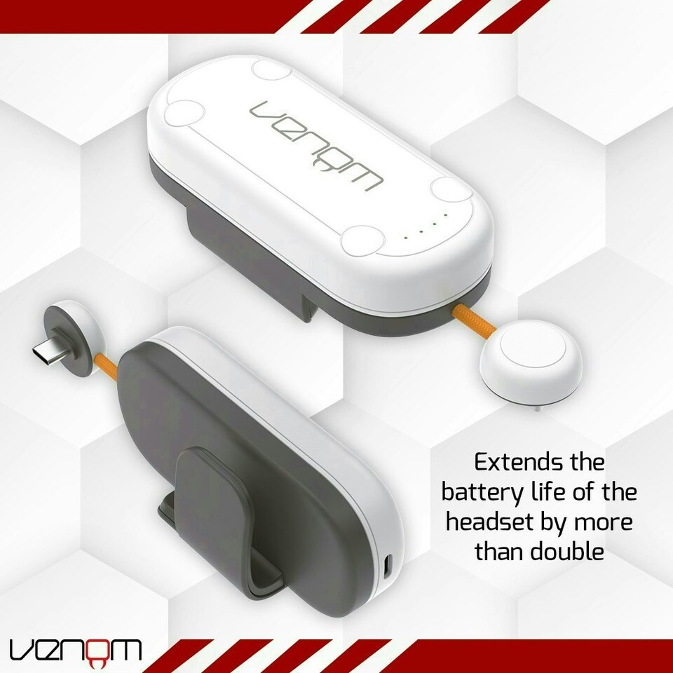 image 1 of Venom Rechargeable 3000mAh Power Bank for Meta Quest 3 / 3S White