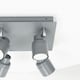 image 1 of ValueLights Benton Grey IP44 Square Bathroom Ceiling Light Grey