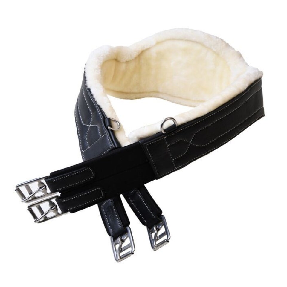 image 1 of Rhinegold Fleece Lined Girth Black | Colour: Black
Size: 54 Inch