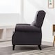image 7 of Eaton Wing Back Fireside Herringbone Fabric Pushback Recliner Chair (Blue)