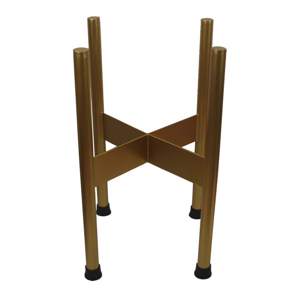 image 1 of Medium Gold Planter Stand (Planter not included) 38.5cm x 18cm | Gold