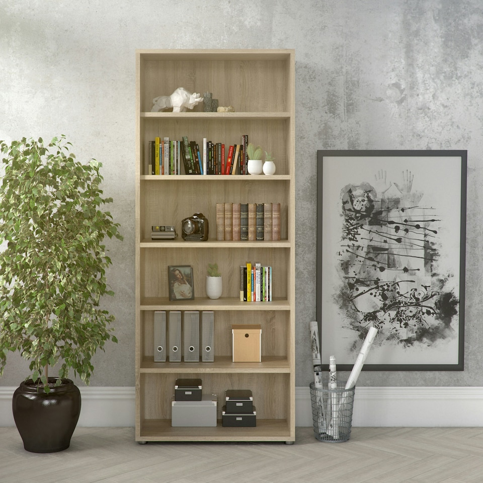 image 1 of Prima Bookcase 5 Shelves in Oak