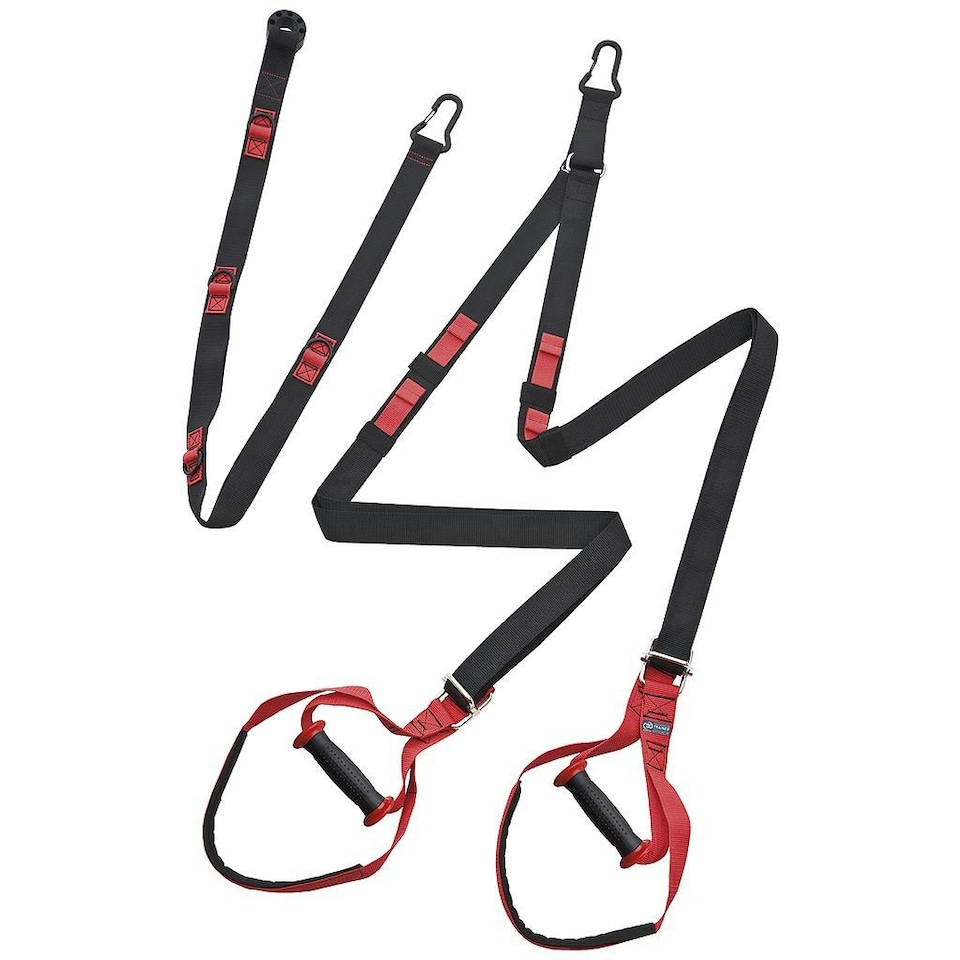 image 1 of Fitness Mad Pro Suspension Trainer - Black/Red - One Size