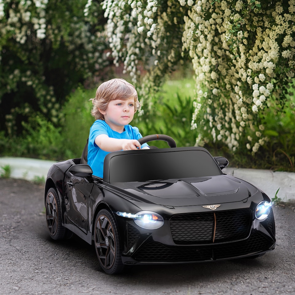 image 1 of HOMCOM Bentley Bacalar Licensed, 12V Kids' Electric Ride-On with Remote Control, Battery Powered Electric Car for Kids with Suspension Wheels, Horn, Lights, for Ages 3-5 Years - Black