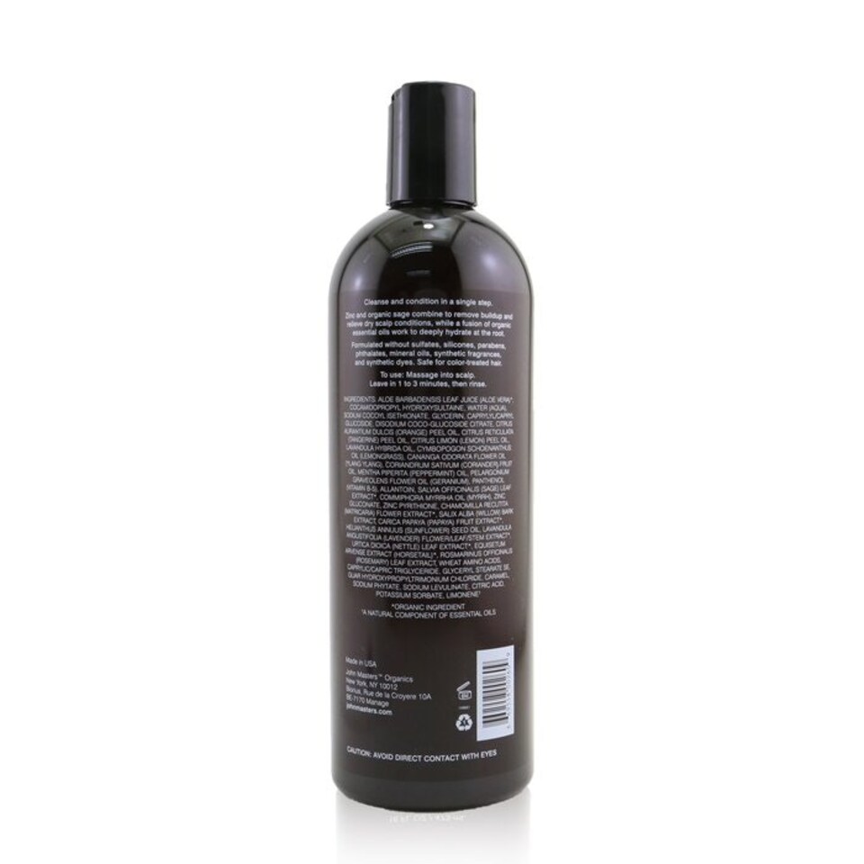 image 1 of 2-In-1 Shampoo & Conditioner For Dry Scalp With Zinc & Sage - 473 ml/16Oz
