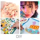 image 2 of Pack of 12 Assorted Colors Cosmetic Puff Heart Shape Glitter 7g