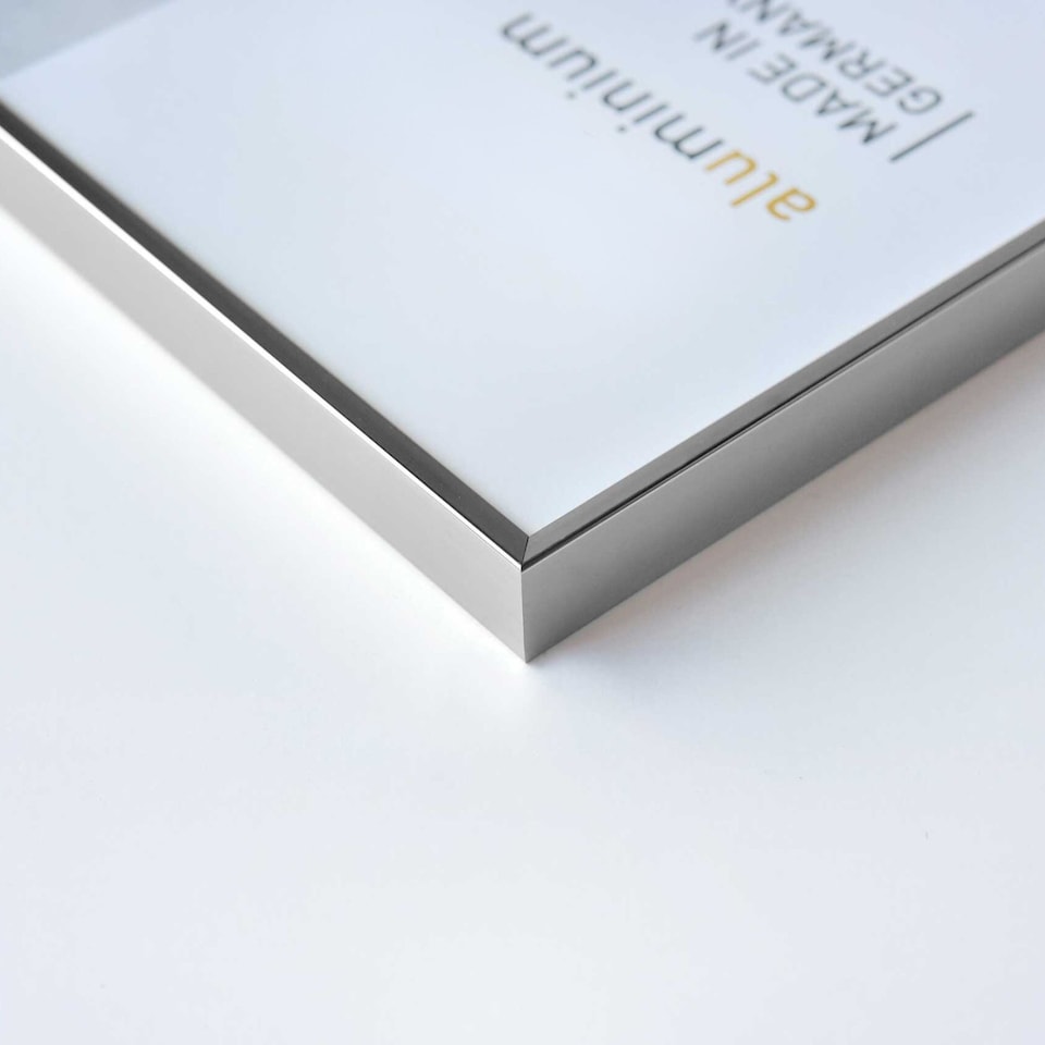 image 1 of Nielsen Pixel Aluminium Picture Frame - Real Glass - Frosted Silver - A4 (21cm x 29.7cm)