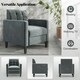 image 4 of COSTWAY Modern Velvet Accent Sofa Chair Upholstered Armchair | Grey | Chair