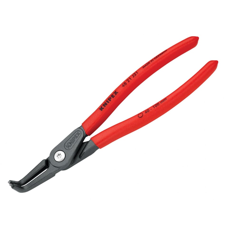 image 1 of Knipex Internal Precision Bent Circlip Pliers 48 21 Series | Multi | Multi Colour | 40-100mm J31 | 1