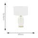 image 3 of ValueLights India Gold Metal and White Confetti Glass Table Lamp with White Drum Lampshade