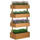 image 6 of Outsunny Raised Garden Bed Wooden Plant Stand Orange