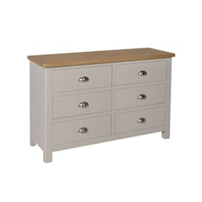 Ramsgate Chest of 6 Drawers Storage Organiser Unit Bedroom Furniture Solid Wood Grey | 6 Drawers