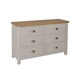 image 1 of Ramsgate Chest of 6 Drawers Storage Organiser Unit Bedroom Furniture Solid Wood Grey | 6 Drawers