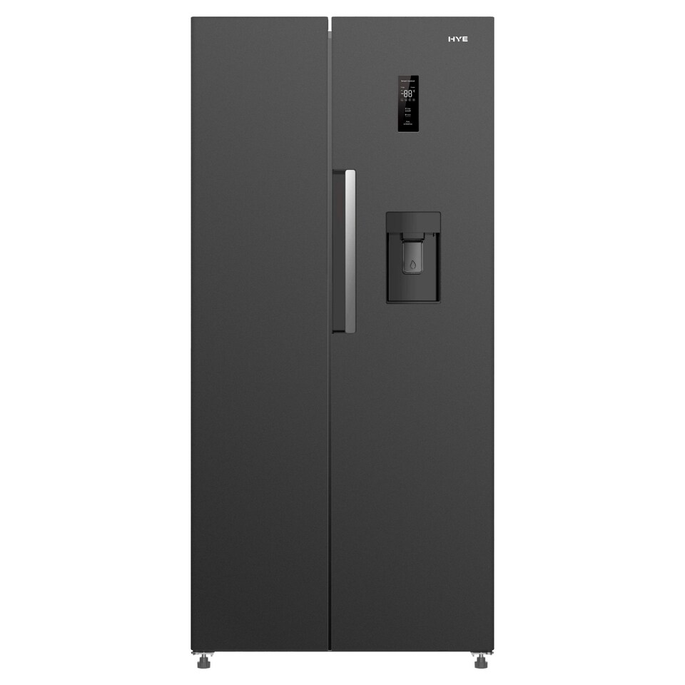image 1 of HYE 444 Litre Frost Free American Fridge Freezer with Non-Plumbed Water Dispenser, 83cm, Black - RF01AMWD460B03